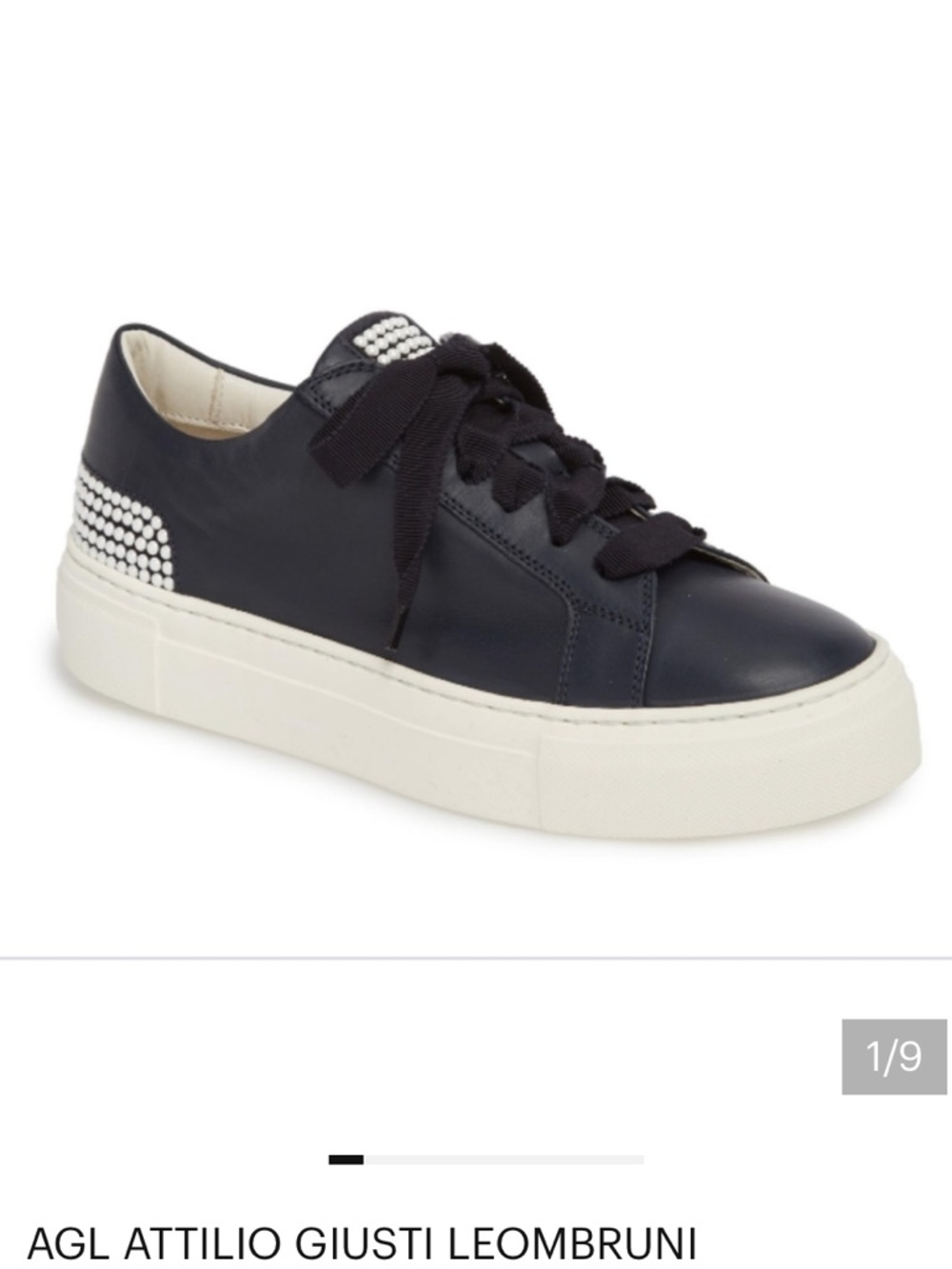 AGL ATTILIO GIUSTI LEOMBRUNI Comf Pearl SNEAKER Sz 39 (8-8.5) SOFT!! PERFECT